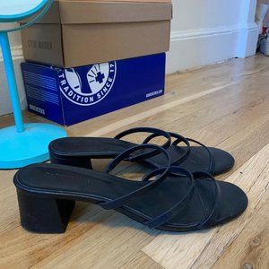 Reformation Black Heeled Sandals